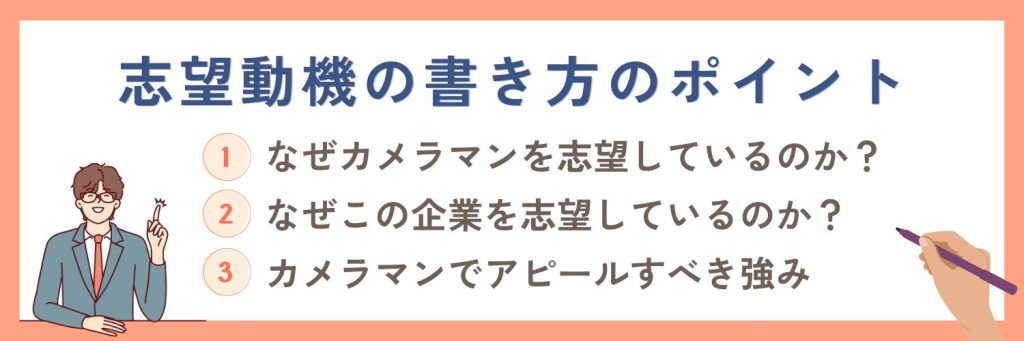 カメラマンの志望動機の書き方のポイント