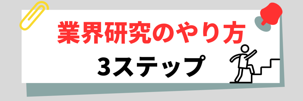 業界研究のやり方3ステップ