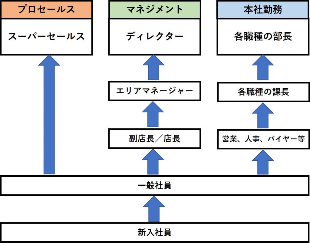 ジュエリー業界　キャリアパス