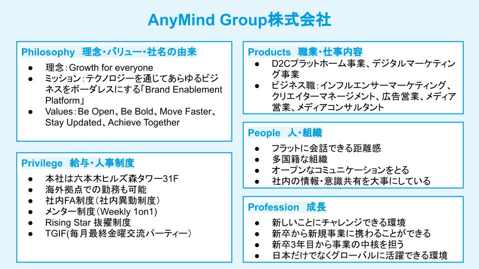 企業トップ 大学生対談 様々な国やカルチャーを受容し グローバルに戦える組織へ Anymind Group株式会社 就職エージェントneo