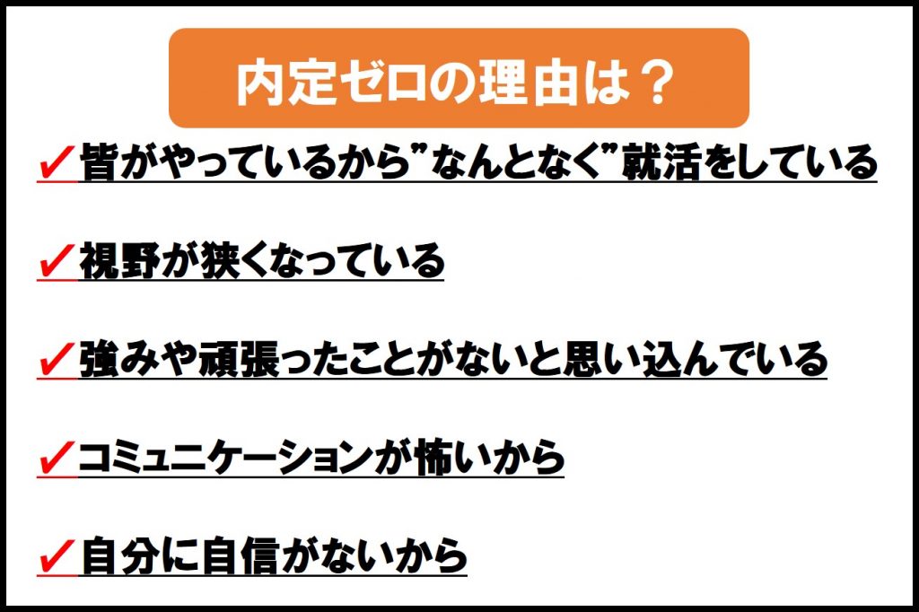 内定ゼロの理由