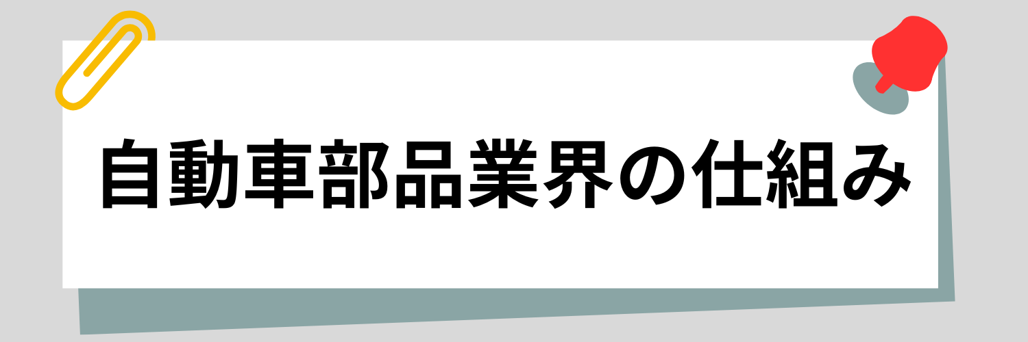 自動車部品業界の仕組み