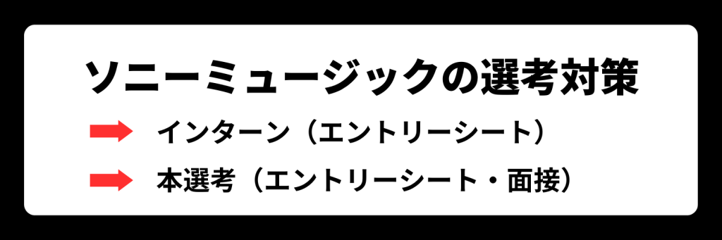 ソニーミュージックの選考対策