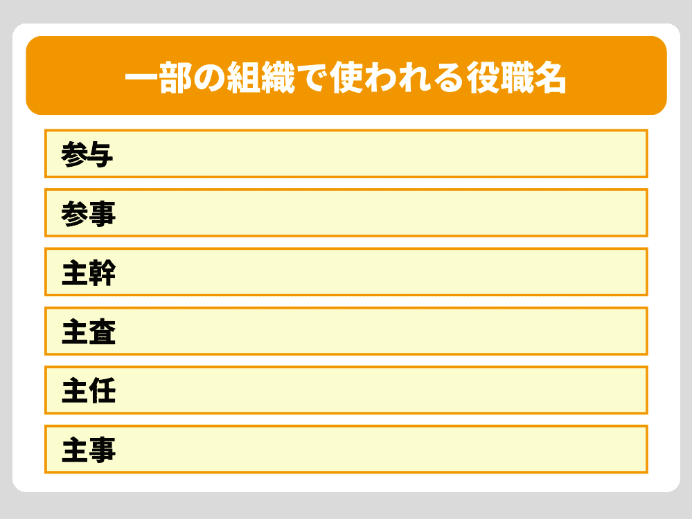 こんな役職名もある！一部組織で使われる独自の呼称一覧