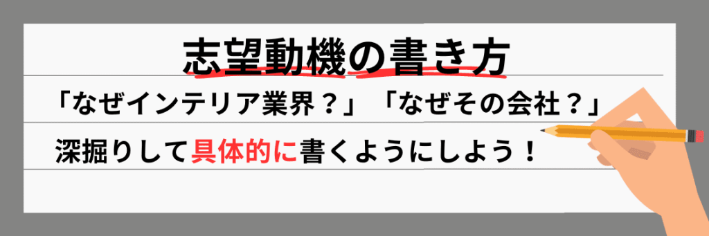 インテリア業界＿志望動機の書き方