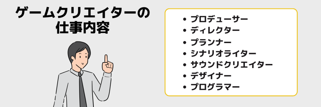 ゲームクリエイターの仕事内容