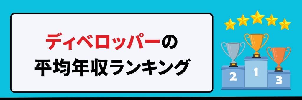 ディベロッパーの平均年収ランキング