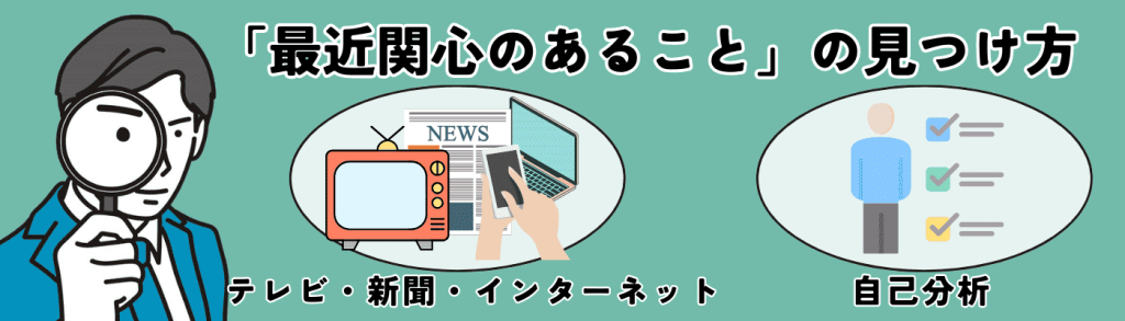 最近関心のあること_例文/見つけ方