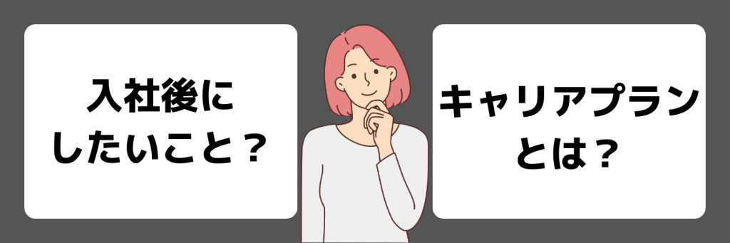 「入社後にしたいこと」と「キャリアプラン」の違いは？
