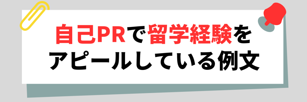 自己PR 留学経験 例文