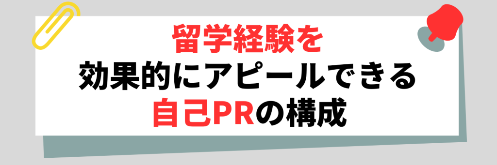 留学経験 自己PR 構成