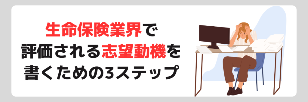 生命保険業界で評価される志望動機を書くための3ステップ