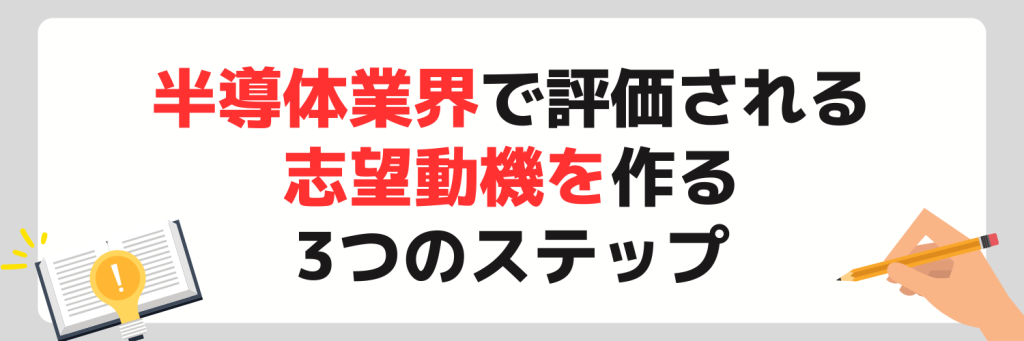 半導体業界で評価される志望動機を作る3つのステップ