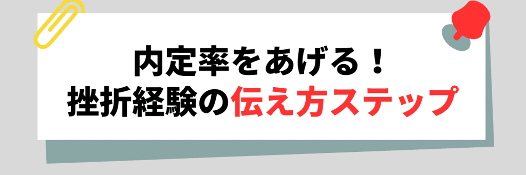 内定率をあげる挫折経験の伝え方ステップ