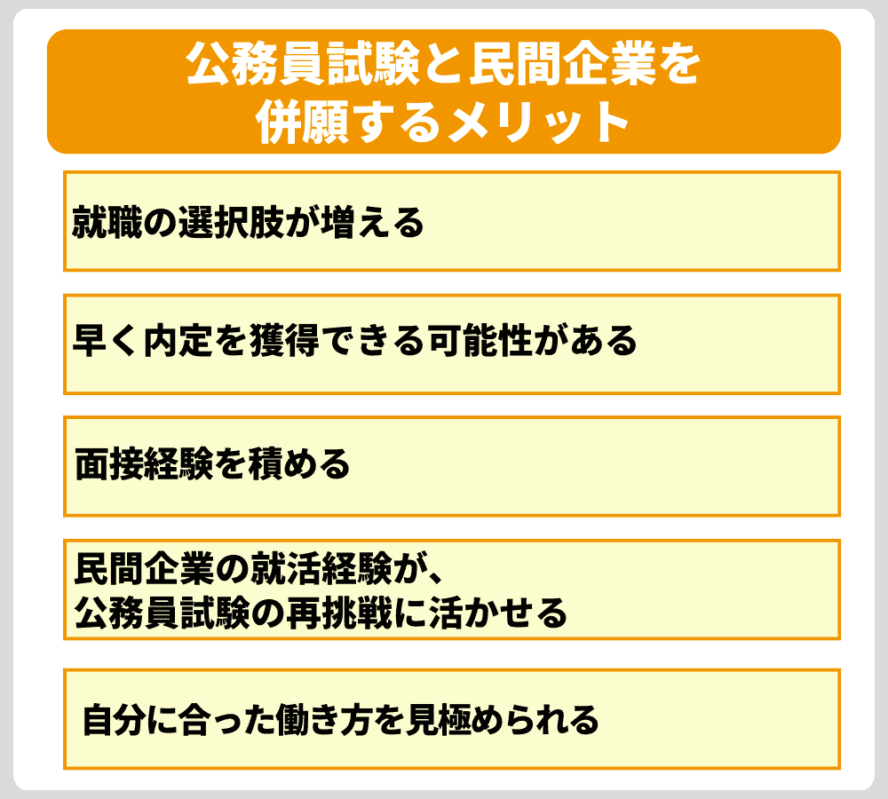 公務員試験と民間企業を併願するメリット