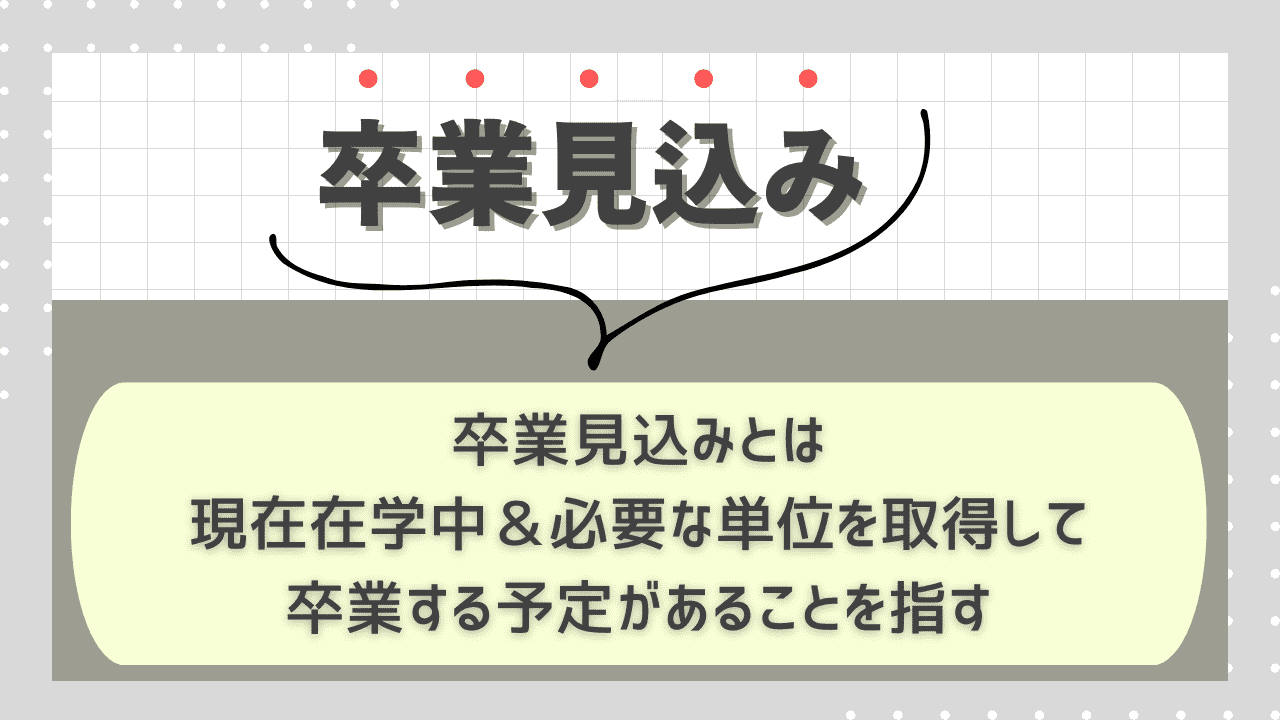 卒業見込みとは？