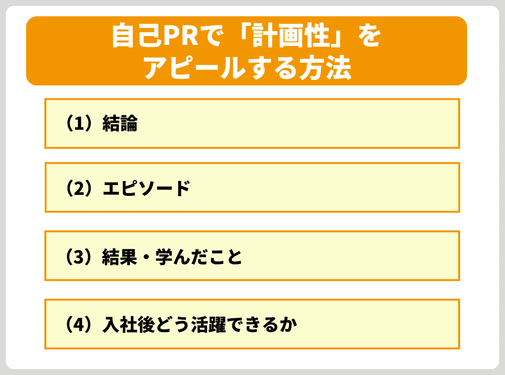 自己PRで「計画性」をアピールする方法