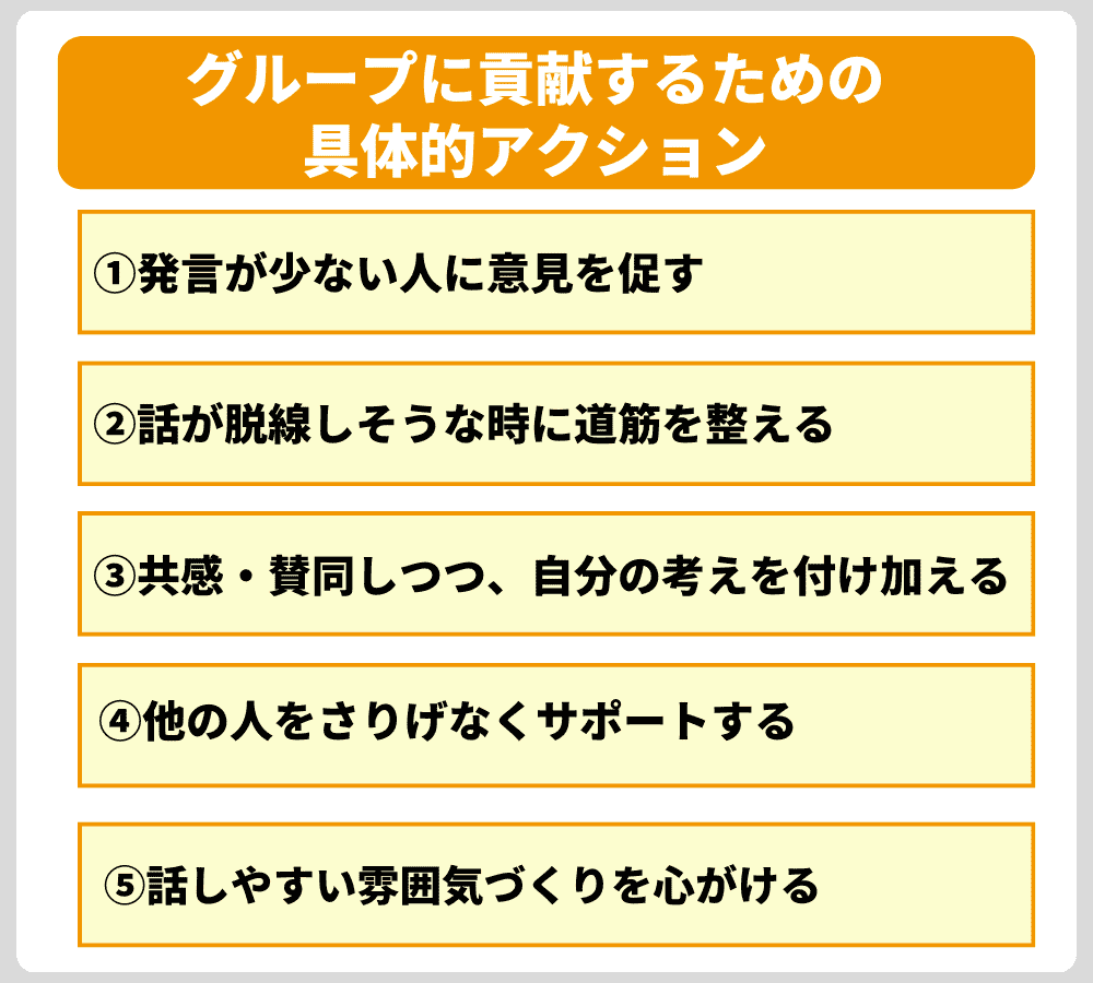 周囲と差がつく！グループに貢献するための具体的アクション