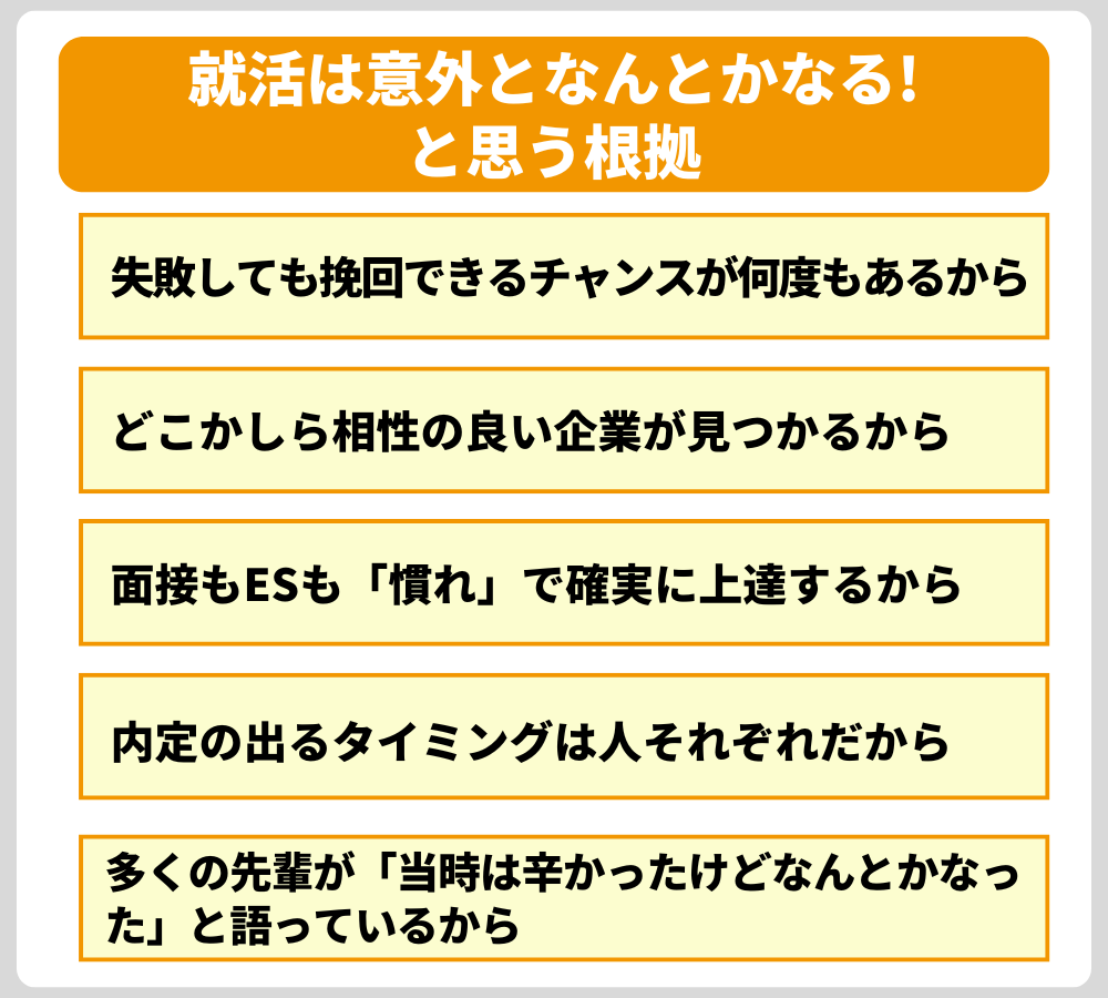 就活は意外となんとかなる！先輩たちがそう思う5つの根拠